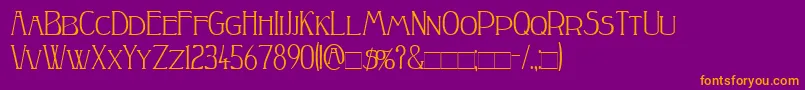 Peake Font – Orange Fonts on Purple Background