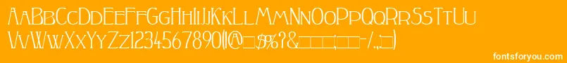 Peake Font – White Fonts on Orange Background