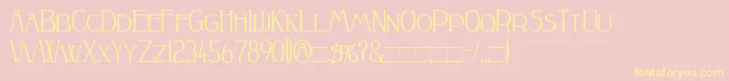 Peake Font – Yellow Fonts on Pink Background