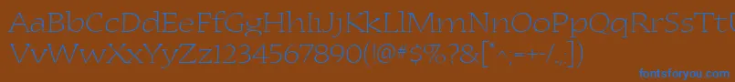 Nueva3 Font – Blue Fonts on Brown Background