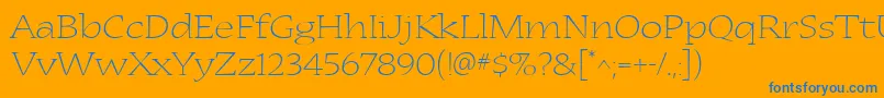 Nueva3 Font – Blue Fonts on Orange Background