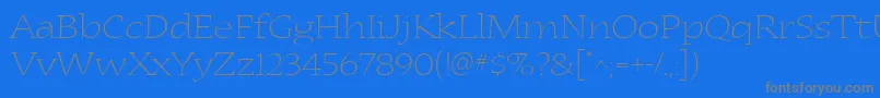 Nueva3 Font – Gray Fonts on Blue Background