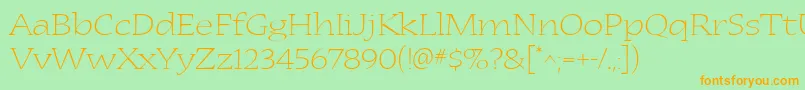 Nueva3 Font – Orange Fonts on Green Background