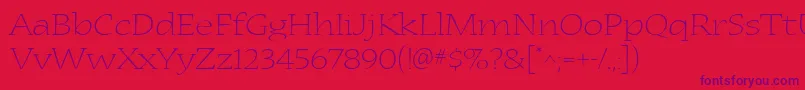 Nueva3 Font – Purple Fonts on Red Background