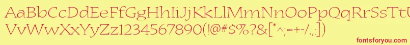 Nueva3 Font – Red Fonts on Yellow Background