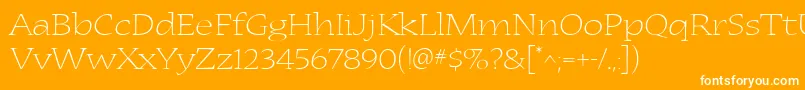 Nueva3 Font – White Fonts on Orange Background