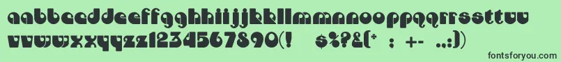 Dojocp Font – Black Fonts on Green Background