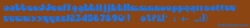 Dojocp Font – Blue Fonts on Brown Background