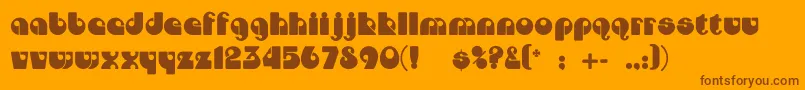 Шрифт Dojocp – коричневые шрифты на оранжевом фоне