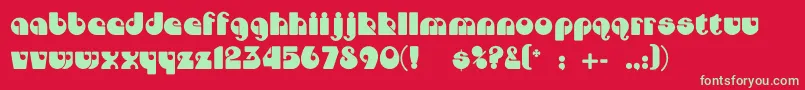 Dojocp Font – Green Fonts on Red Background