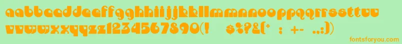 Dojocp Font – Orange Fonts on Green Background