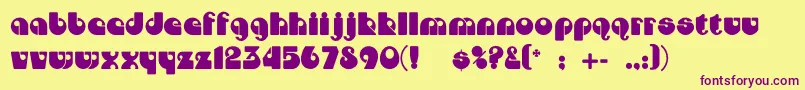 Dojocp Font – Purple Fonts on Yellow Background