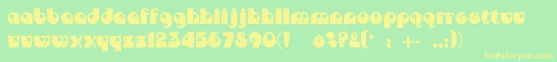 Dojocp Font – Yellow Fonts on Green Background