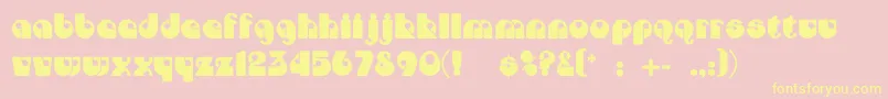 Dojocp Font – Yellow Fonts on Pink Background
