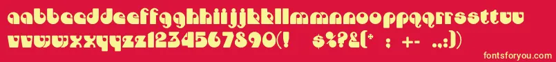 Dojocp Font – Yellow Fonts on Red Background