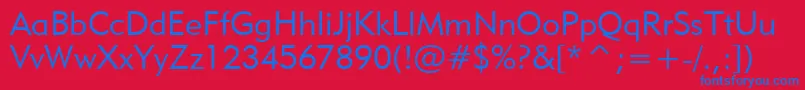 Geo415l Font – Blue Fonts on Red Background