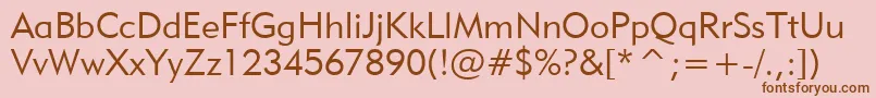 Geo415l Font – Brown Fonts on Pink Background