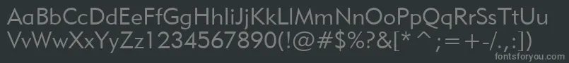 Geo415l Font – Gray Fonts on Black Background