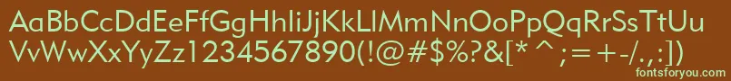 Geo415l Font – Green Fonts on Brown Background