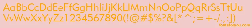 Geo415l-Schriftart – Orangefarbene Schriften auf rosa Hintergrund