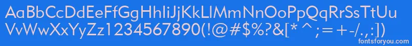 Geo415l Font – Pink Fonts on Blue Background