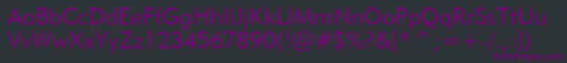 Geo415l Font – Purple Fonts on Black Background