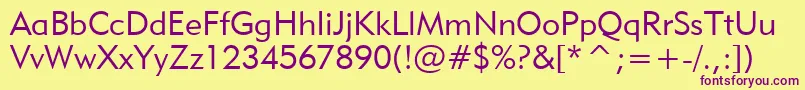 Geo415l Font – Purple Fonts on Yellow Background