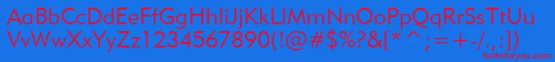 Geo415l Font – Red Fonts on Blue Background