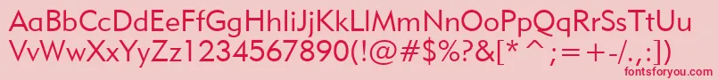 Geo415l Font – Red Fonts on Pink Background