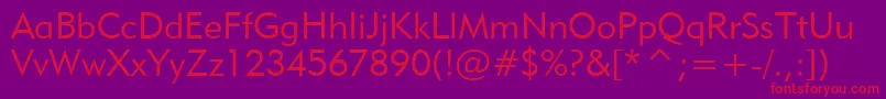 Шрифт Geo415l – красные шрифты на фиолетовом фоне