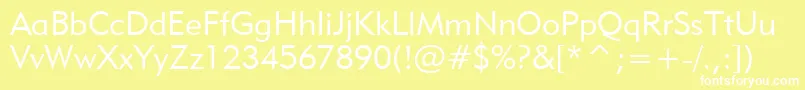 Geo415l Font – White Fonts on Yellow Background