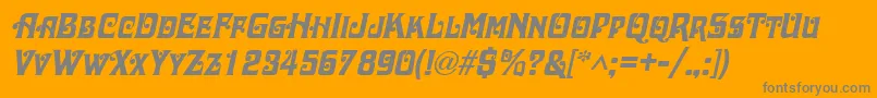 DaschaItalic Font – Gray Fonts on Orange Background