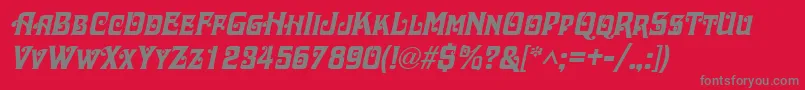 DaschaItalic Font – Gray Fonts on Red Background