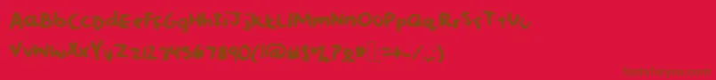 Noah Font – Brown Fonts on Red Background