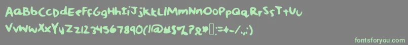 Noah Font – Green Fonts on Gray Background