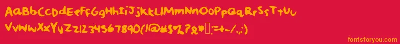 Noah Font – Orange Fonts on Red Background
