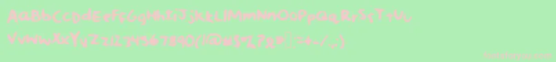 Noah Font – Pink Fonts on Green Background