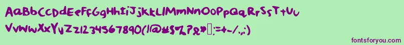 Noah Font – Purple Fonts on Green Background
