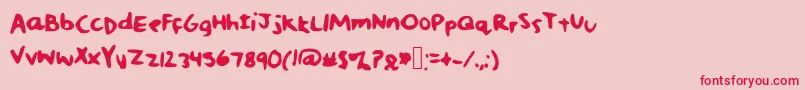 Noah Font – Red Fonts on Pink Background