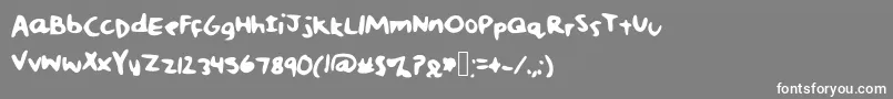 Noah Font – White Fonts on Gray Background