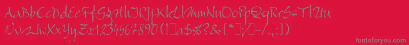 BergellLetPlain.1.0-Schriftart – Graue Schriften auf rotem Hintergrund