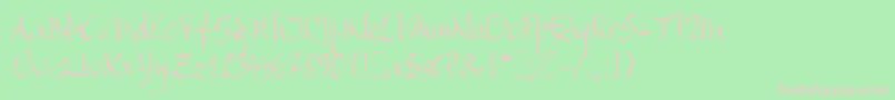 fuente BergellLetPlain.1.0 – Fuentes Rosadas Sobre Fondo Verde
