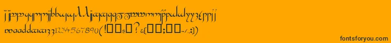 Inshallahssk Font – Black Fonts on Orange Background