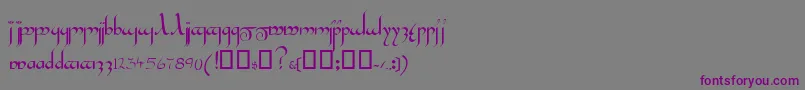 Inshallahssk Font – Purple Fonts on Gray Background