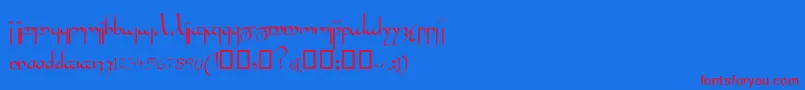 Inshallahssk Font – Red Fonts on Blue Background