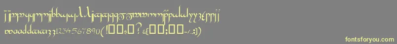 Шрифт Inshallahssk – жёлтые шрифты на сером фоне