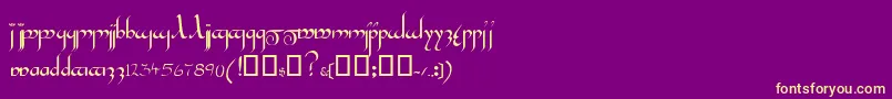 Inshallahssk Font – Yellow Fonts on Purple Background