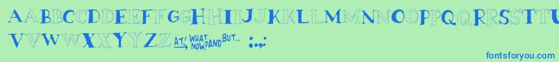 TheEnemyGene-fontti – siniset fontit vihreällä taustalla