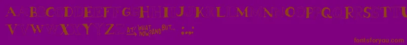 TheEnemyGene Font – Brown Fonts on Purple Background