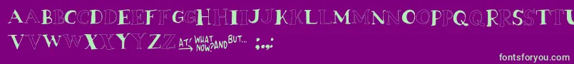 TheEnemyGene Font – Green Fonts on Purple Background